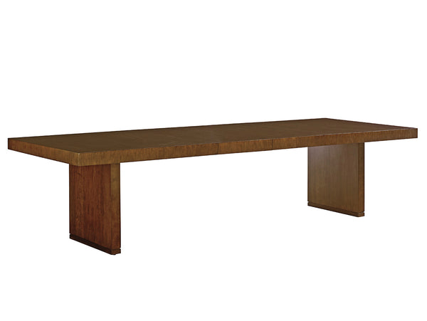 Lexington San Lorenzo Dining Table - Elegant Contemporary Design With Mocha Finish & Silver Leaf Accents Carrillo  721-877