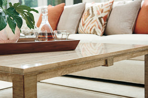 Lexington Stone Canyon Cocktail Table - Contemporary Design With Silver Travertine Top And Elegant Metal Base Carrillo  721-943