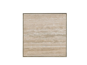 Lexington Stone Canyon Lamp Table - Contemporary Design With Silver Travertine Top And Hand-burnished Base Carrillo  721-953