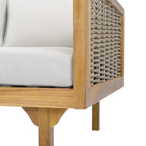 English Elm Christopher Knight Home® - Claremont 3 Seater Daybed With Stylish Rattan Arms & Water-Resistant Cushions For Outdoor Relaxation N770P205570L