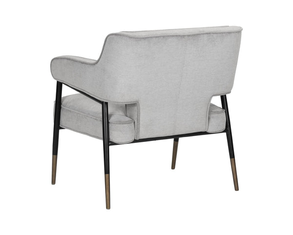 Sunpan DEROME Mid-Century Modern Lounge Chair in Polo Club Stone - Stylish, Durable, and Easy Care Seating 107315