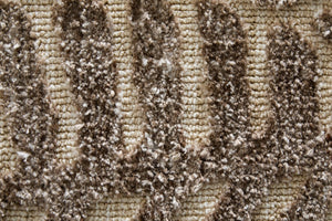 Safari Inspired Animal Print Polyester Area Rug in Neutral Taupe Tones for Living Room Decor