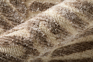 Safari Inspired Animal Print Polyester Area Rug in Neutral Taupe Tones for Living Room Decor
