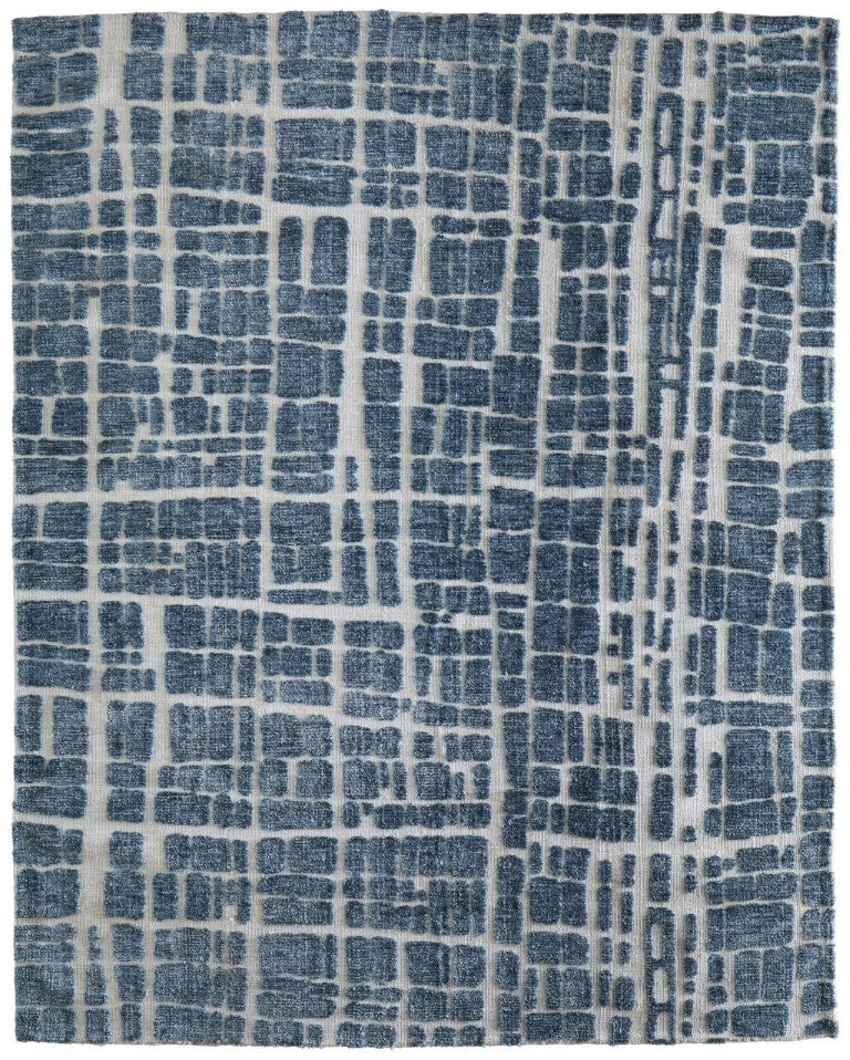 5x8 Abstract Polyester Area Rug with Stain Resistant Power Loomed Bohemian Design