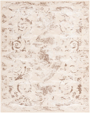 Unique Loom Finsbury Diana Machine Made Botanical Rug Beige, Ivory/Light Brown 7' 10" x 10' 0"
