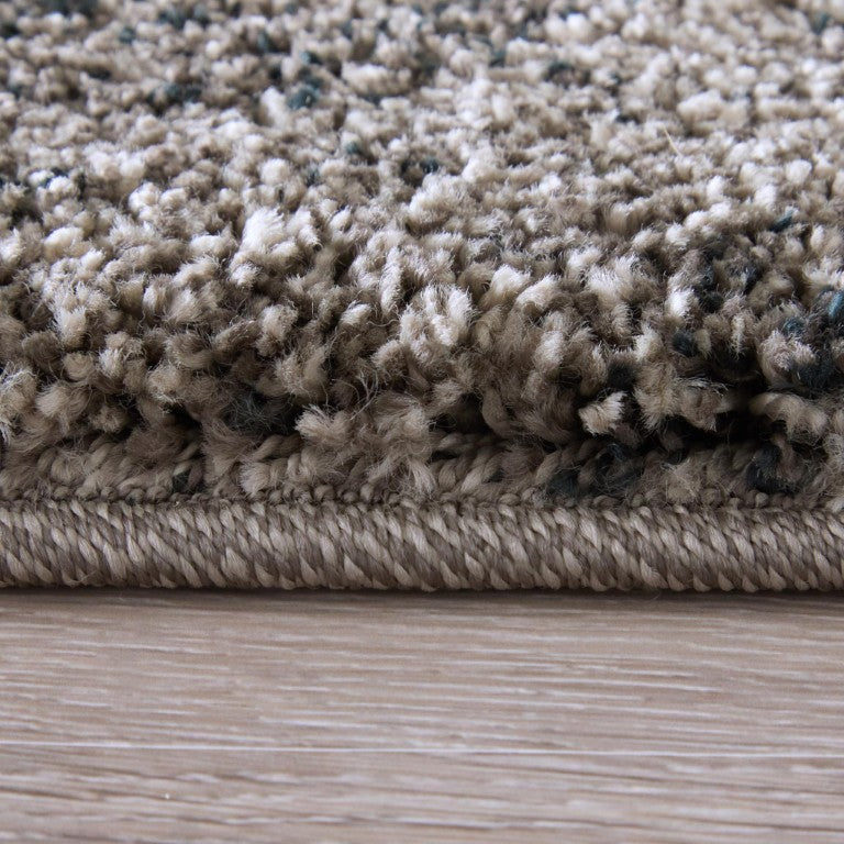 10 X 13 Abstract Polypropylene Area Rug in Blue Ivory for Living Rooms