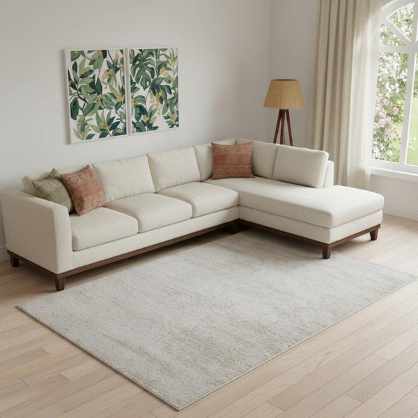 12 X 15 Abstract Polypropylene Area Rug in Blue Ivory for Large Living Rooms