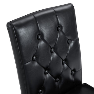 English Elm Table With Integrated Storage And 8 Ergonomic Black Pu Chairs For Modern Dining And Entertaining W1151S04270-GIGA