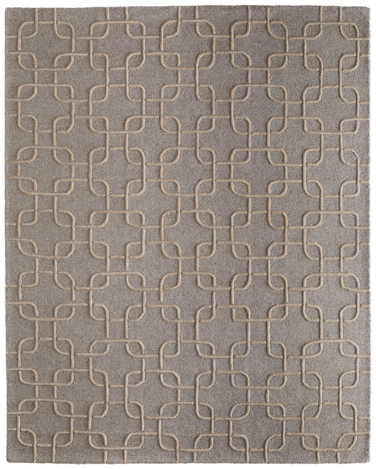 HomeRoots 8 Foot by 10 Hand Tufted Wool Floral Rug in Plush Cut Pile for Any Room 722242