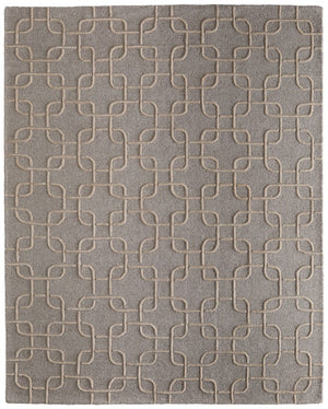 HomeRoots 8 Foot by 10 Hand Tufted Wool Floral Rug in Plush Cut Pile for Any Room 722242