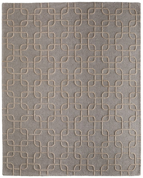 HomeRoots 8 Foot by 10 Hand Tufted Wool Floral Rug in Plush Cut Pile for Any Room 722242