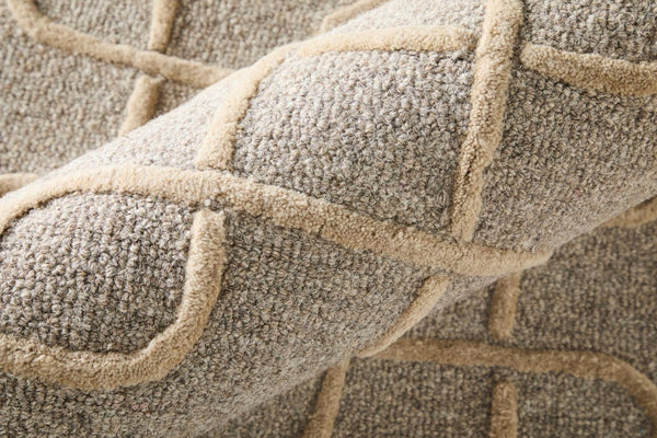 8 Foot by 10 Hand Tufted Wool Floral Rug in Plush Cut Pile for Any Room