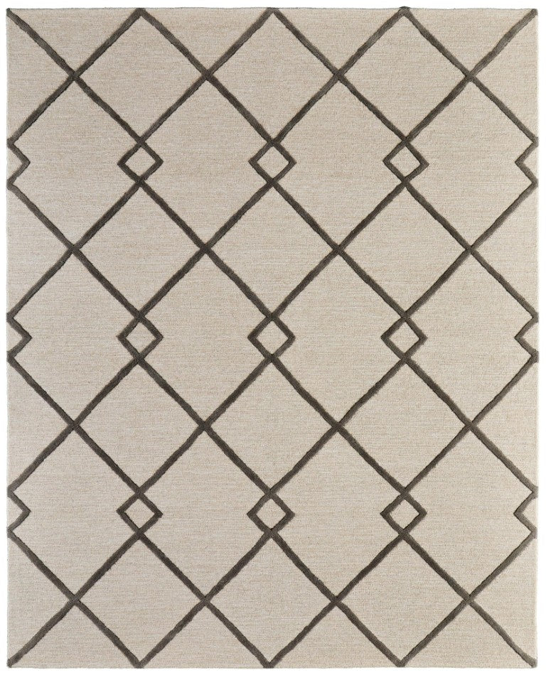 3 X 5 Hand Tufted Wool Floral Area Rug in Blue Ivory for Classic Interiors