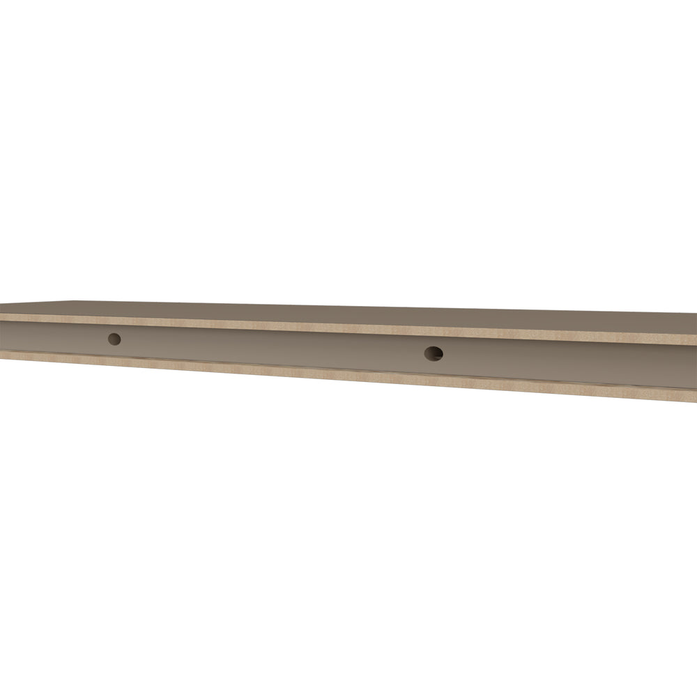 English Elm Iva Recessed Floating Shelf Set of 2 in Taupe Melamine – 31.5" Wide, Sleek Wall Storage & Display Solution B128P237164