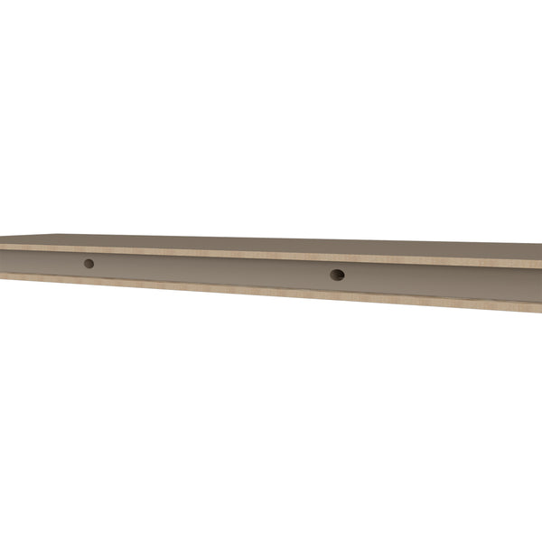 English Elm Iva Recessed Floating Shelf Set of 2 in Taupe Melamine – 31.5" Wide, Sleek Wall Storage & Display Solution B128P237164