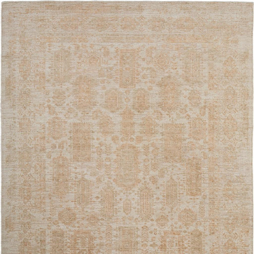 HomeRoots 9x12 Hand Woven Rayon Oriental Area Rug in Classic Blue Ivory for Living Rooms 722273