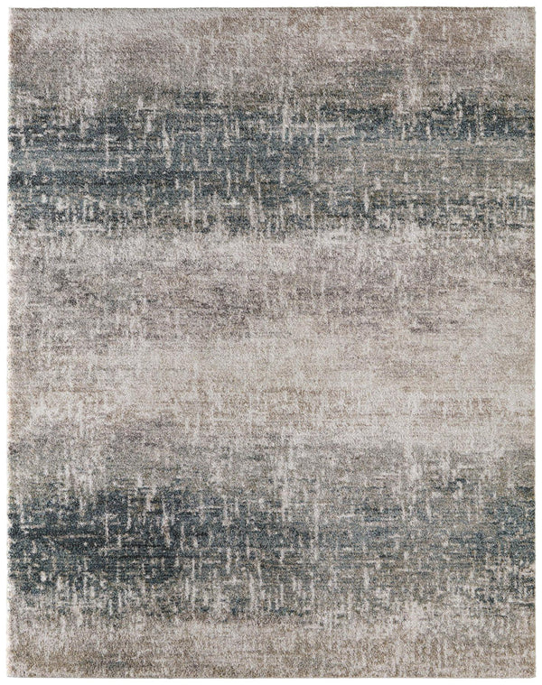 9 X 12 Abstract Plush Area Rug Power Loomed Polypropylene for Living Rooms