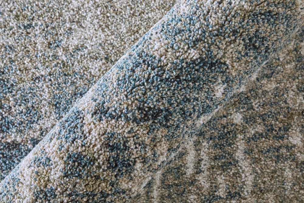 9 X 12 Abstract Plush Area Rug Power Loomed Polypropylene for Living Rooms