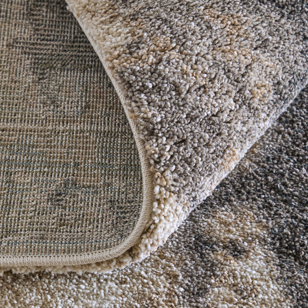 6x9 Abstract Polypropylene Area Rug Plush Long Pile for Living Room or Bedroom
