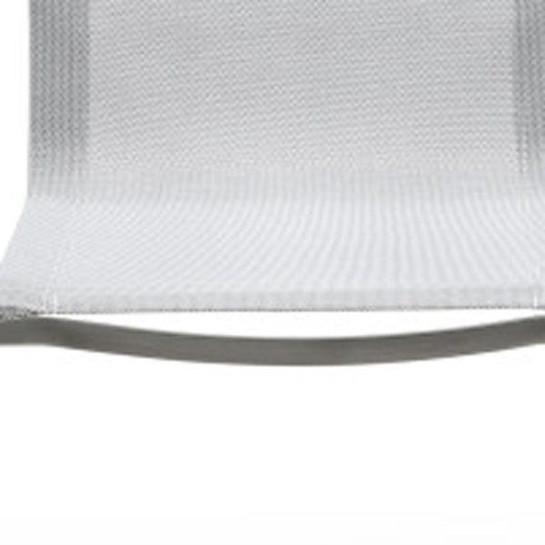 Set of Four Steel Frame Sling Patio Arm Chairs for Outdoor Dining and Lounging