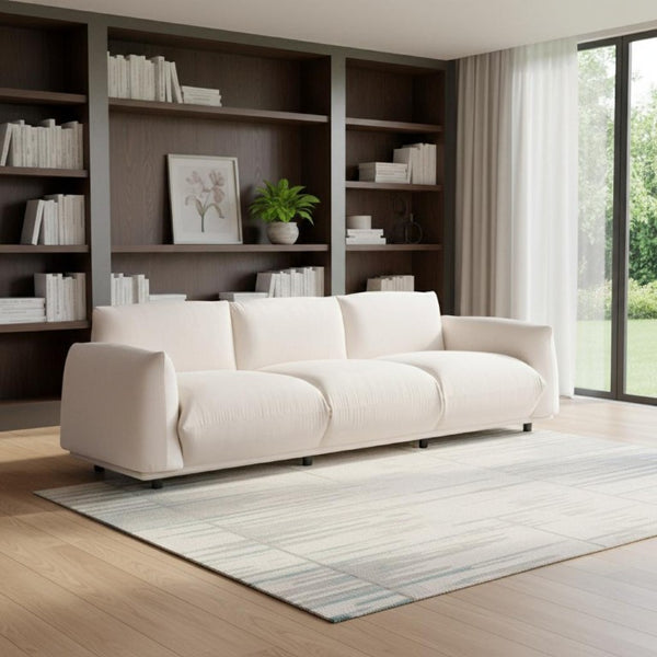 98 Inch Velvet Upholstered Sofa Elegant Living Room Seating in Plush Fabric