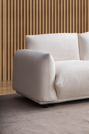 98 Inch Velvet Upholstered Sofa Elegant Living Room Seating in Plush Fabric