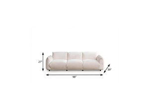 98 Inch Velvet Upholstered Sofa Elegant Living Room Seating in Plush Fabric