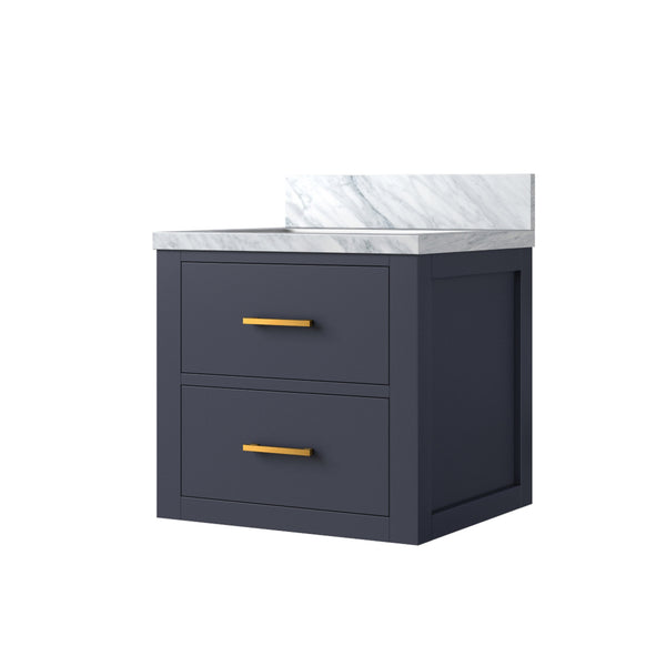 English Elm Blue Solid Wood Single Bath Vanity 20" W x 18" D with Acrylic Top, Soft-Close, Fully Assembled, Easy Install B2731P257893