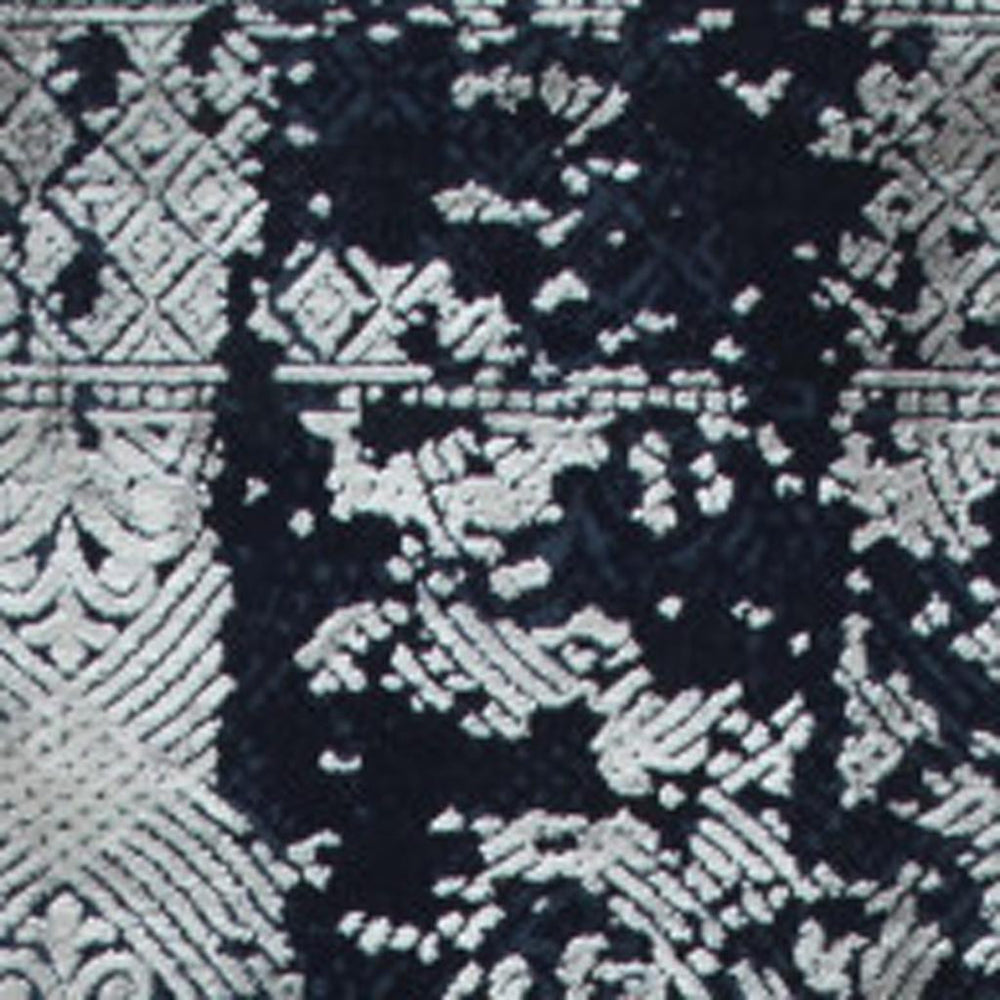 HomeRoots Viscose Area Rug Distressed Abstract Pattern with Fringed Tassels for Living Room Decor 5' x 8' 722506