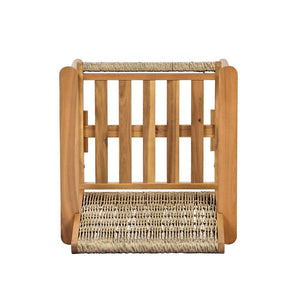 English Elm Outdoor Acacia Wood Wicker Rattan Armchairs with Cushions for Patio Poolside Beige,Light Teak N768P374497L