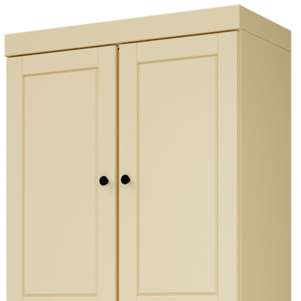 72 Inch Solid Wood Four Door Pantry Cabinet for Spacious Kitchen or Hallway Storage