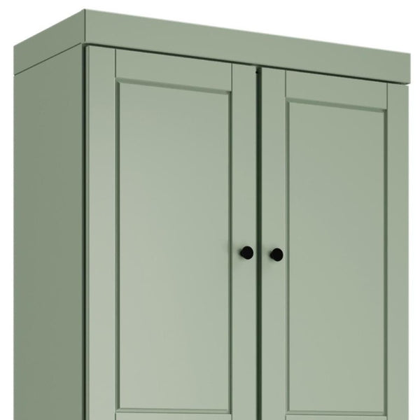 72 Inch Solid Wood Four Door Pantry Cabinet Versatile Freestanding Storage Closet