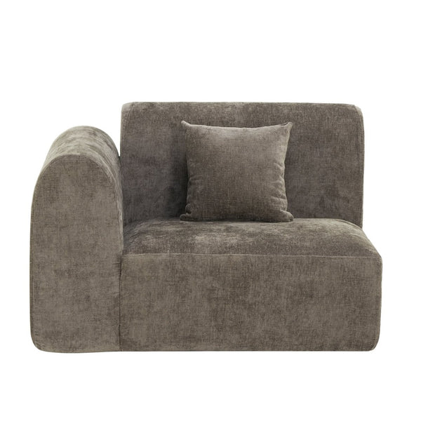 English Elm 140" Curved Sectional Sofa 3 Piece Lamb Wool Upholstered Retro Modern Living Room Set N767P277684D