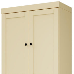 72 Inch Solid Wood Four Door Pantry Cabinet for Kitchen or Entryway Organization