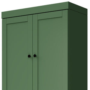 72 Inch Solid Wood Pantry Cabinet with Four Doors Tall Kitchen Storage Armoire