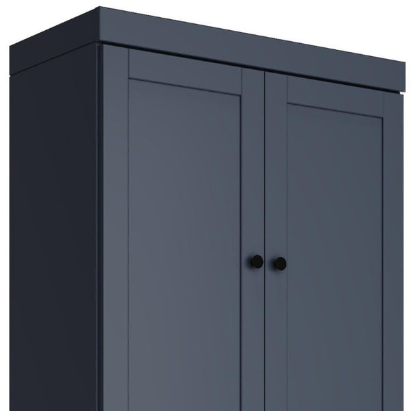 72 Inch Solid Wood Four Door Pantry Cabinet French Provincial Kitchen Storage