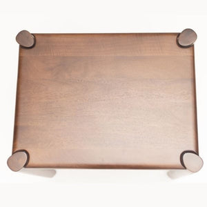 22 Inch Solid Wood Square Accent Table Sturdy Natural Finish Living Room Side