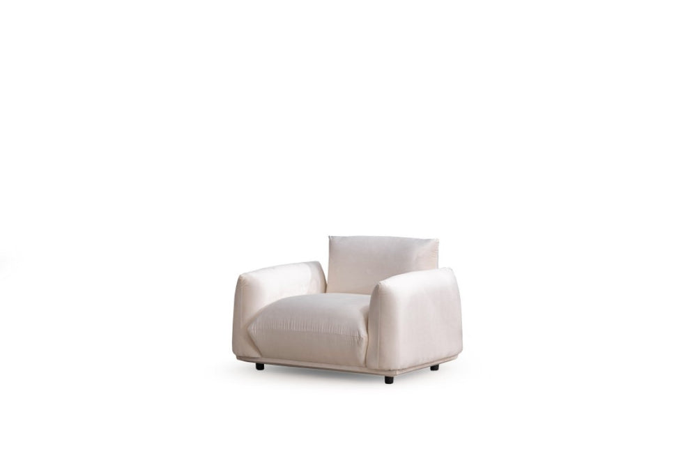 HomeRoots 47 Inch Velvet Accent Chair Plush Upholstered Arm Seating for Modern Living Rooms 722660
