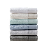 Beautyrest Nuage Glam/Luxury Cotton Tencel Blend Antimicrobial 6 Piece Towel Set BR73-3750 Grey