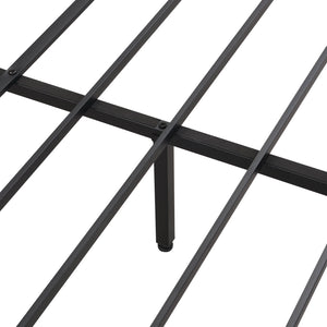 English Elm King Metal Platform Bed Frame with Wooden Headboard & Footboard USB, LED Lights, 2 Drawers Storage W2297P236977