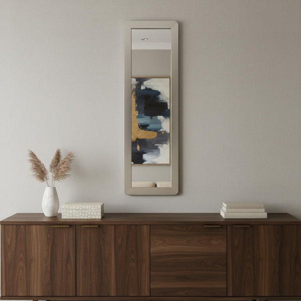 83 Inch Stainless Steel Leaning or Hanging Full Length Mirror in Silver