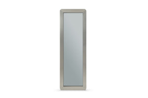 HomeRoots 83 Inch Stainless Steel Leaning or Hanging Full Length Mirror in Silver 722874