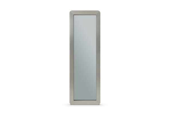 HomeRoots 83 Inch Stainless Steel Leaning or Hanging Full Length Mirror in Silver 722874