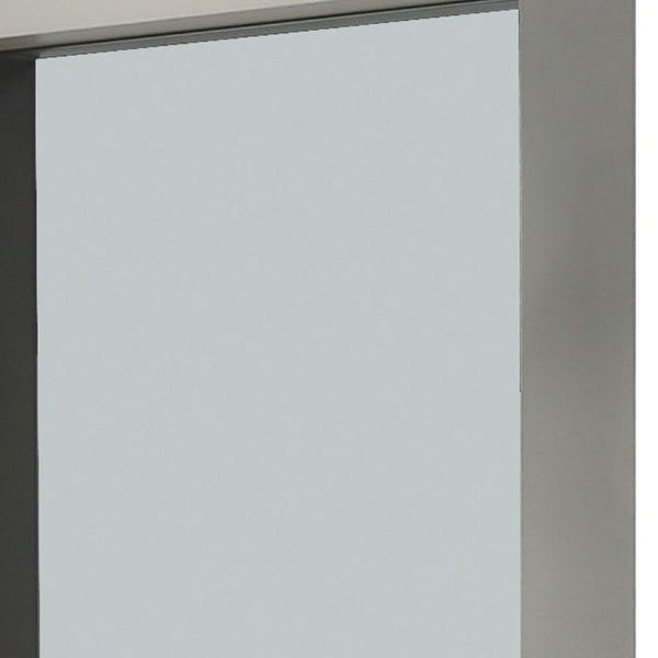 83 Inch Stainless Steel Leaning or Hanging Full Length Mirror in Silver