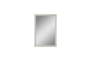 HomeRoots 47 Inch Wooden Frame Dresser Mirror Elegant Bedroom Accent in Light Gray Finish 722876