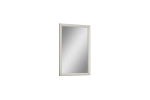 47 Inch Wooden Frame Dresser Mirror Elegant Bedroom Accent in Light Gray Finish
