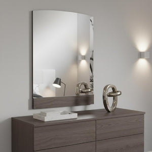 47 Inch Chestnut Solid Wood Framed Dresser Mirror for Bedroom Vanity Decor