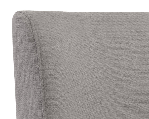 Sunpan Holly Barstool - Elegant Cantilever Design with Rustic Bronze Steel Frame for Dining and Bar Spaces Zenith Soft Grey