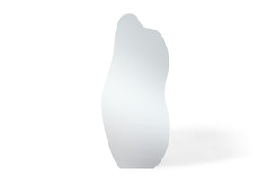 HomeRoots 71 Inch Frameless Freestanding Floor Mirror Abstract Leaning Style for Bedroom 722881