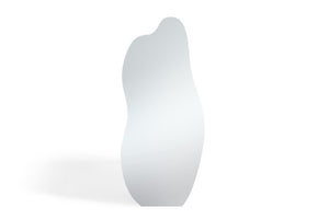 71 Inch Frameless Freestanding Floor Mirror Abstract Leaning Style for Bedroom